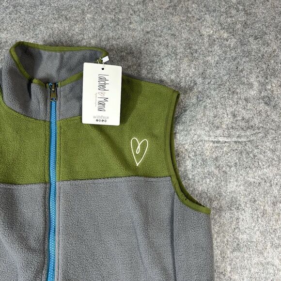 Latched Mama Limited Edition Bee Kind Vest Large Full Zip Fleece Maternity - Picture 2 of 10
